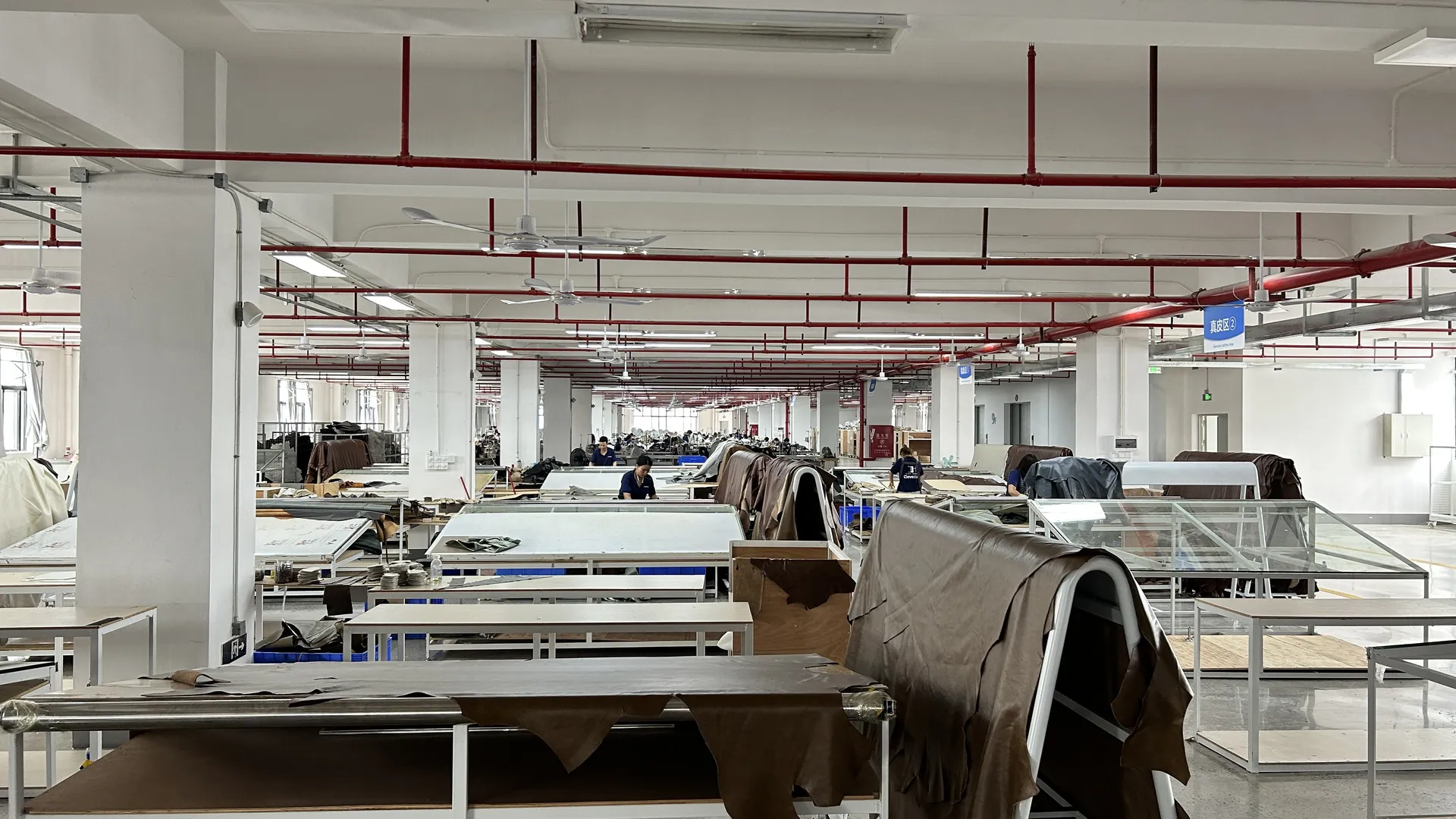 Factory workshop production line 003 on display at EvergoCasa's Foshan showroom - office interior design project ideas
