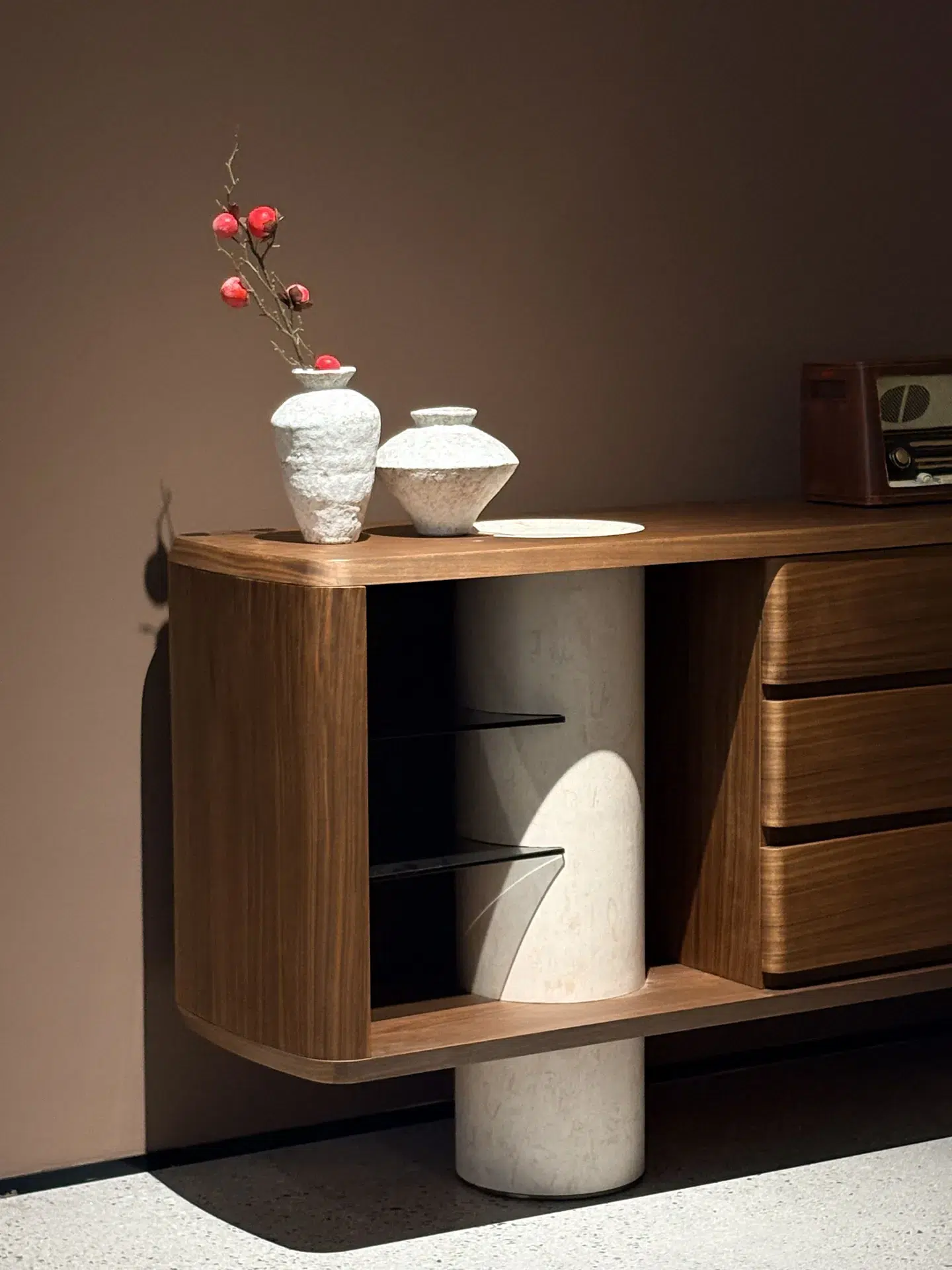Sideboard 006 on display at EvergoCasa's Foshan showroom - wardrobe design project ideas